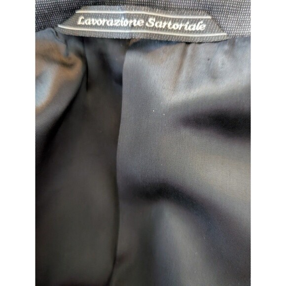 Tessuto Italiano BARBERIS CANONICO Sz 42R Blazer Jacket Dark Gray - Picture 6 of 10